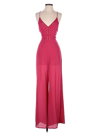 Pre-owned Lush Jumpsuit In Burgundy