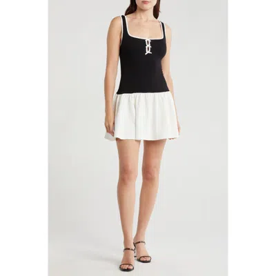 Lush Keyhole Contrast Minidress