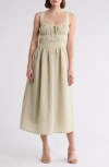 Lush Lace Trim Corset Midi Dress
