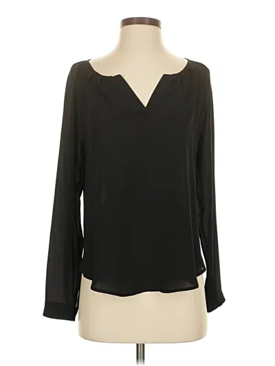 Pre-owned Lush Long Sleeve Blouse In Black