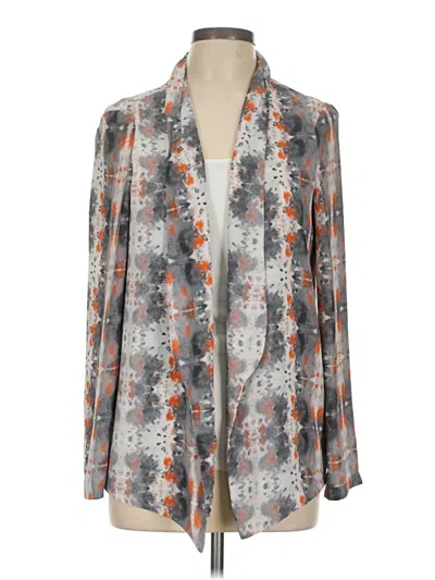 Pre-owned Lush Long Sleeve Blouse In Gray