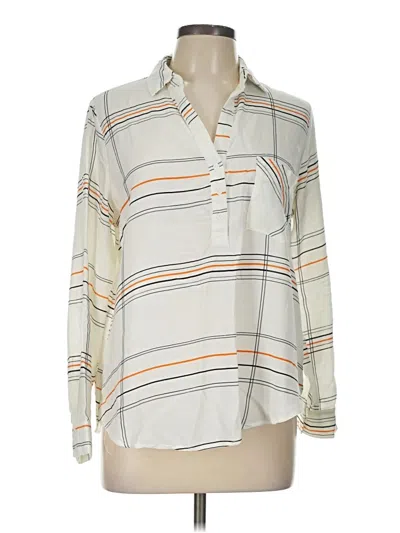 Pre-owned Lush Long Sleeve Blouse In Ivory