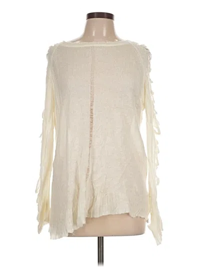 Pre-owned Lush Long Sleeve Blouse In Ivory