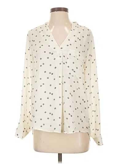 Pre-owned Lush Long Sleeve Blouse In Ivory
