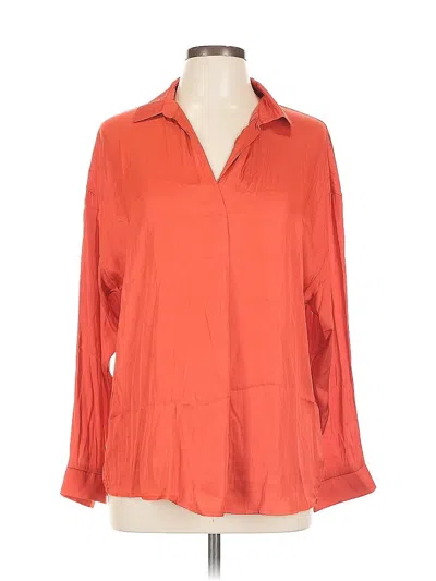 Pre-owned Lush Long Sleeve Blouse In Orange