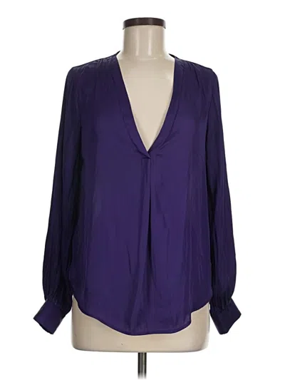 Pre-owned Lush Long Sleeve Blouse In Purple