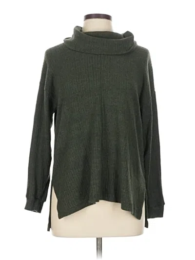 Pre-owned Lush Long Sleeve Top Green Turtleneck Tops