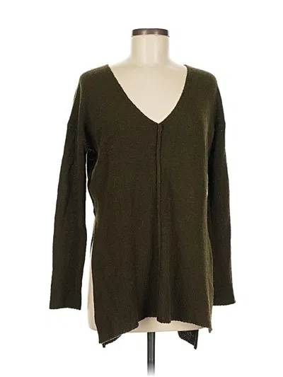 Pre-owned Lush Long Sleeve Top Green V Neck Tops