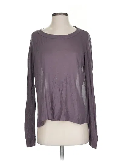 Pre-owned Lush Long Sleeve Top Purple Boatneck Tops