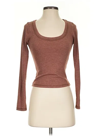 Pre-owned Lush Long Sleeve T-shirt In Brown