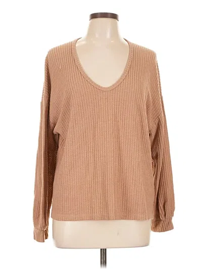 Pre-owned Lush Long Sleeve T-shirt In Tan