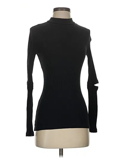 Pre-owned Lush Long Sleeve Turtleneck In Black