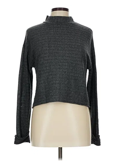 Pre-owned Lush Long Sleeve Turtleneck In Gray