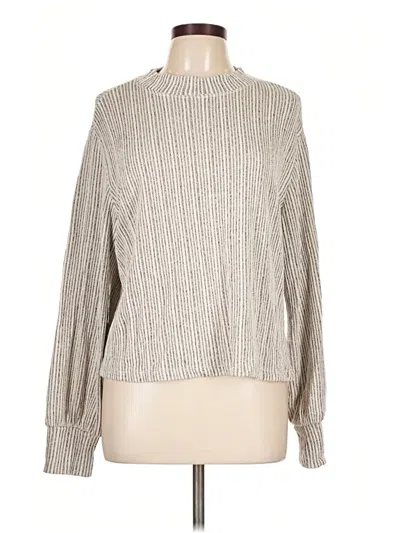 Pre-owned Lush Long Sleeve Turtleneck In Tan