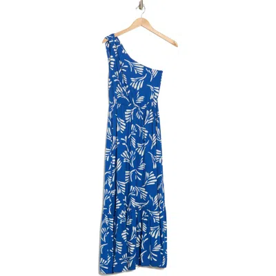 Lush One-shoulder Maxi Dress In Cobalt