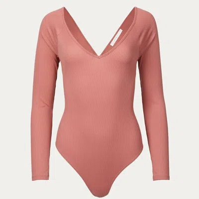 Lush Open-back Bodysuit In Pink