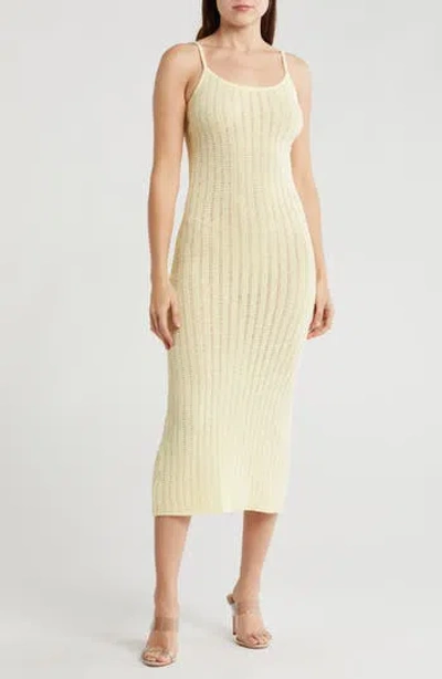 Lush Openwork Body-con Sweater Dress