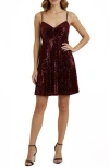Lush Pleated Sequin Minidress In Multi