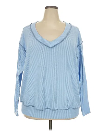 Pre-owned Lush Pullover Sweater In Blue