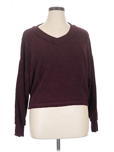 Pre-owned Lush Pullover Sweater In Burgundy