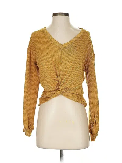 Pre-owned Lush Pullover Sweater In Gold