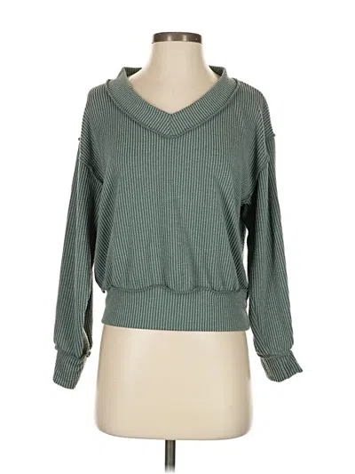 Pre-owned Lush Pullover Sweater In Green
