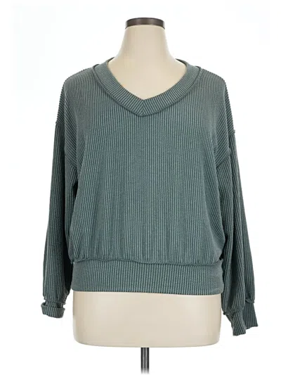 Pre-owned Lush Pullover Sweater In Teal
