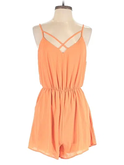 Pre-owned Lush Romper In Orange