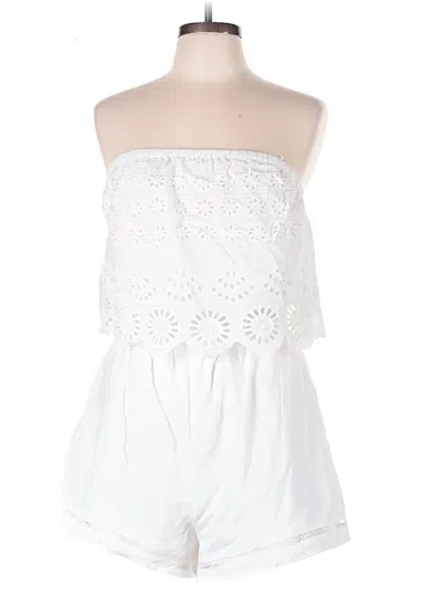 Pre-owned Lush Romper In White