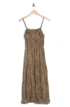 Lush Ruffle Tiered Maxi Dress In Leopard