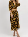 Lush Self-tie Skirt Set In Multi