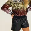 LUSH SEQUIN OMBRE SWEATER