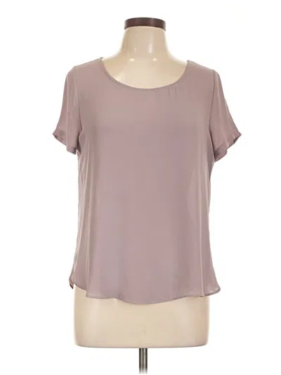 Pre-owned Lush Short Sleeve Blouse In Gray