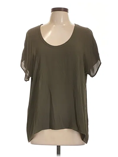 Pre-owned Lush Short Sleeve Blouse In Green