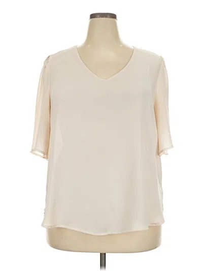Pre-owned Lush Short Sleeve Blouse In Ivory