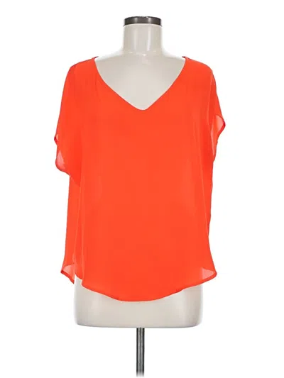 Pre-owned Lush Short Sleeve Blouse In Orange