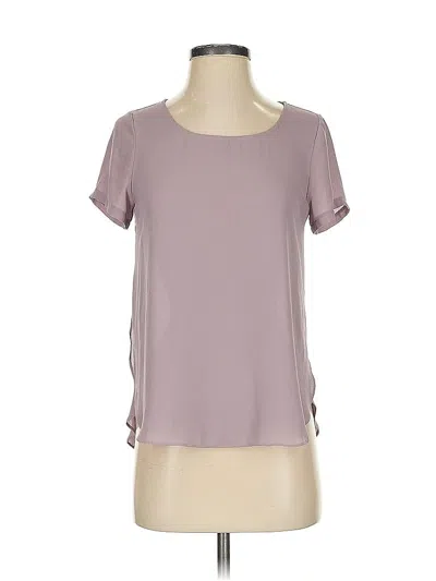Pre-owned Lush Short Sleeve Blouse In Purple