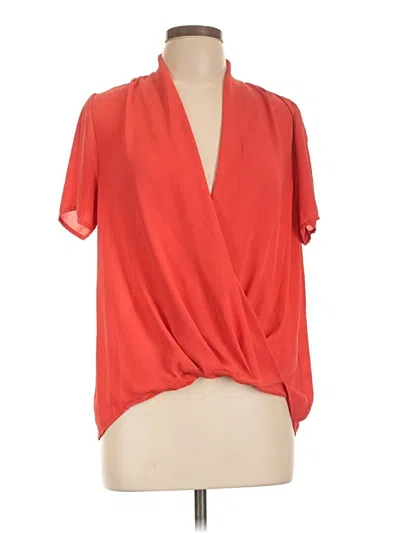 Pre-owned Lush Short Sleeve Blouse In Red