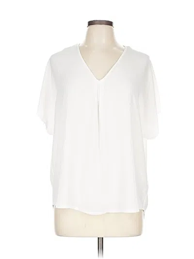 Pre-owned Lush Short Sleeve Blouse In White