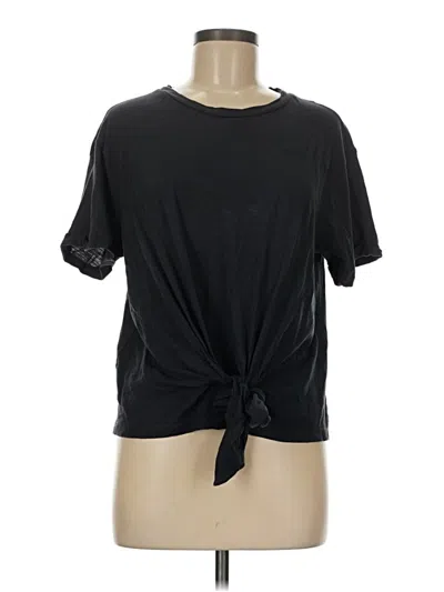 Pre-owned Lush Short Sleeve Top Black Crew Neck Tops