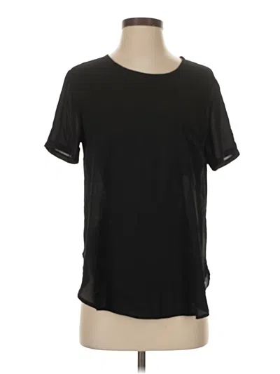 Pre-owned Lush Short Sleeve Top Black Crew Neck Tops