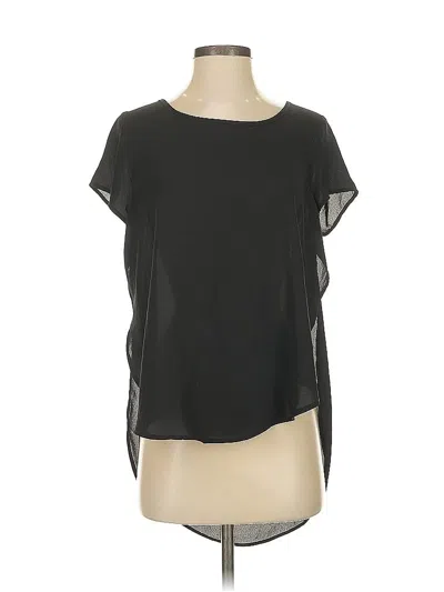 Pre-owned Lush Short Sleeve Top Black Keyhole Neckline Tops