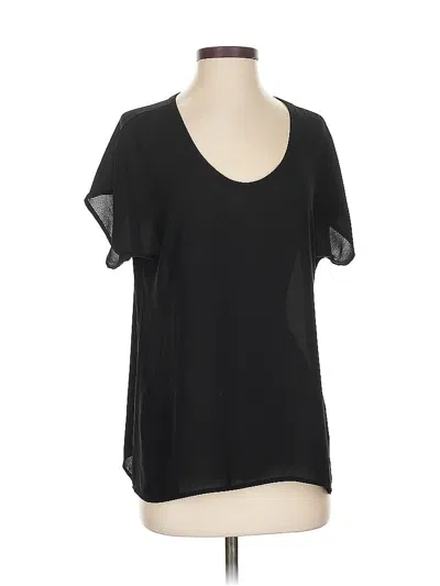 Pre-owned Lush Short Sleeve Top Black Scoop Neck Tops
