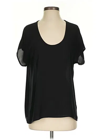 Pre-owned Lush Short Sleeve Top Black Scoop Neck Tops