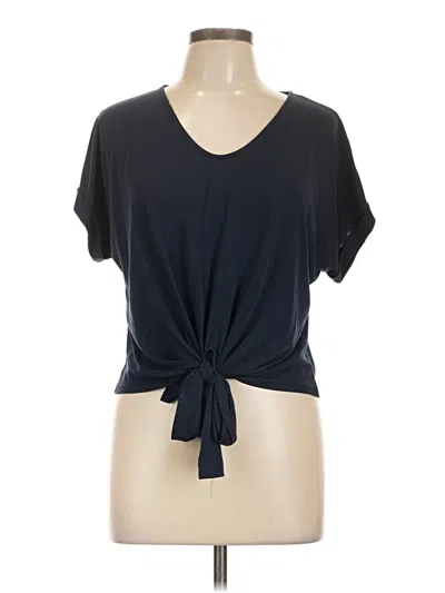 Pre-owned Lush Short Sleeve Top Black V Neck Tops