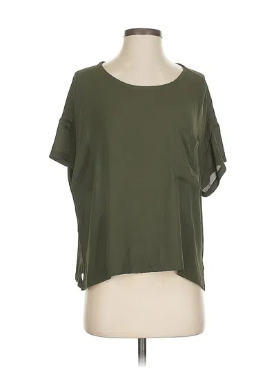 Pre-owned Lush Short Sleeve Top Green Scoop Neck Tops