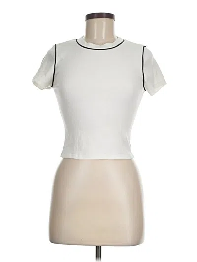 Pre-owned Lush Short Sleeve T-shirt In White