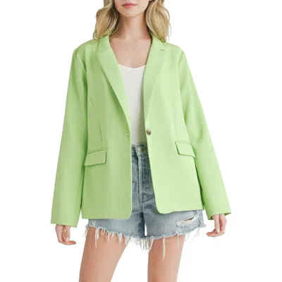 Lush Single Button Blazer In Opaline Green