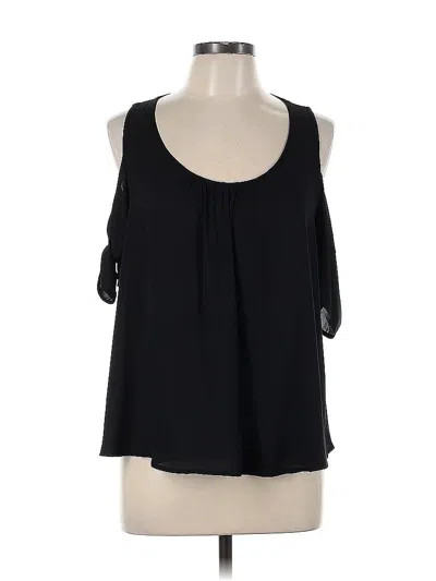Pre-owned Lush Sleeveless Blouse In Black