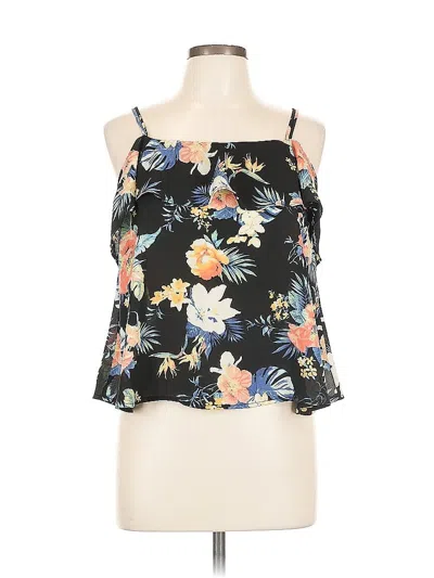Pre-owned Lush Sleeveless Blouse In Black